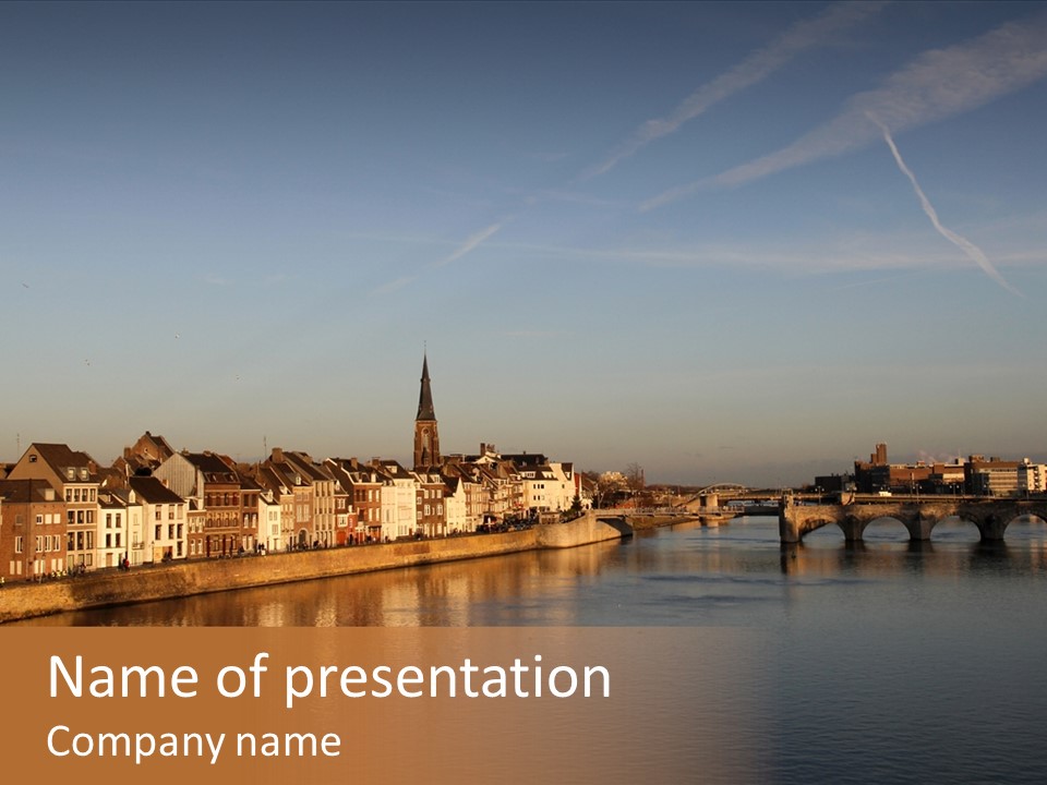 Maas St Servaas Bridge Maastricht PowerPoint Template