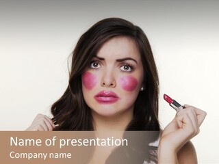 Put Fashion Makeup PowerPoint Template