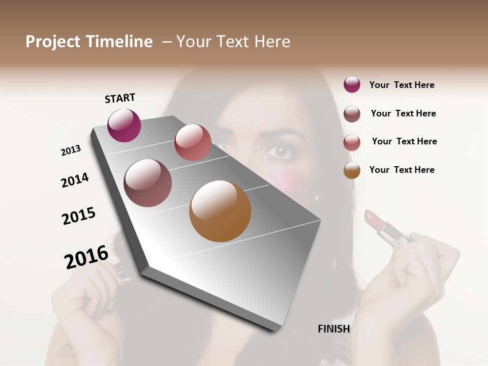 Put Fashion Makeup PowerPoint Template