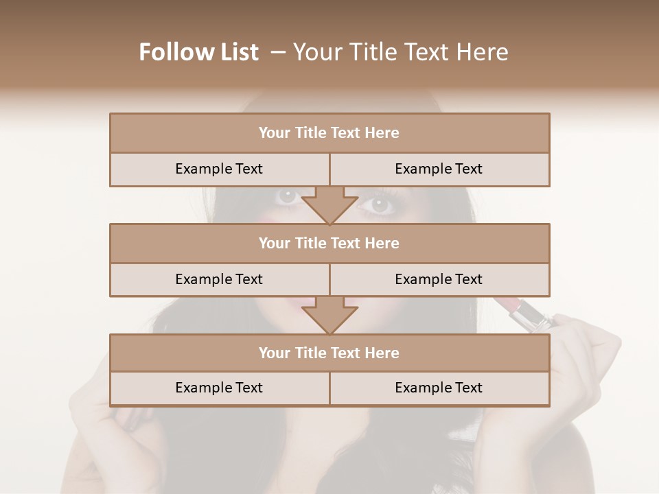 Put Fashion Makeup PowerPoint Template