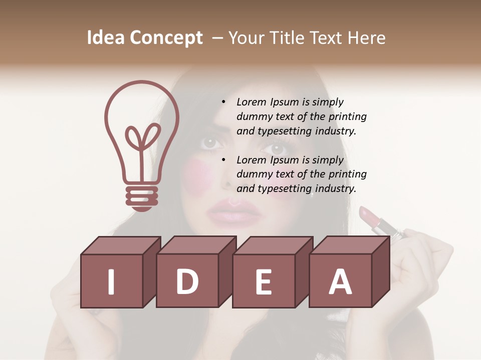 Put Fashion Makeup PowerPoint Template