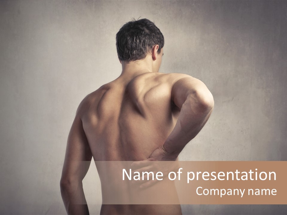 Back Muscular Red PowerPoint Template