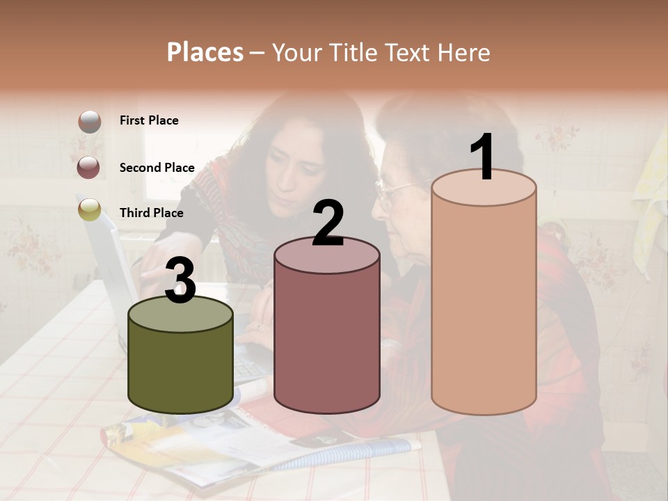 Indoors Employee Grandmother PowerPoint Template