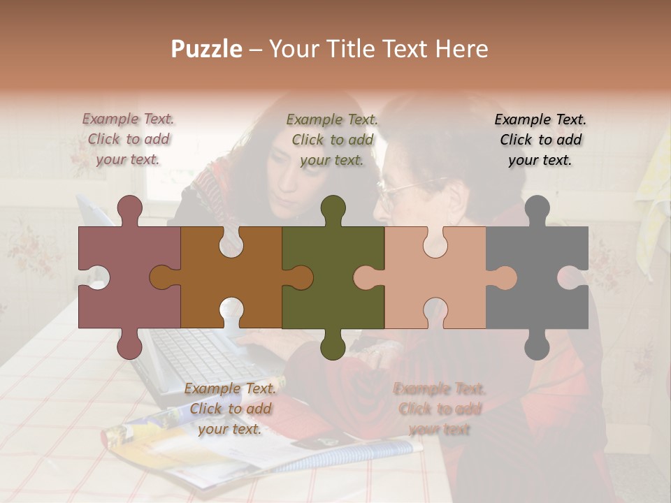 Indoors Employee Grandmother PowerPoint Template