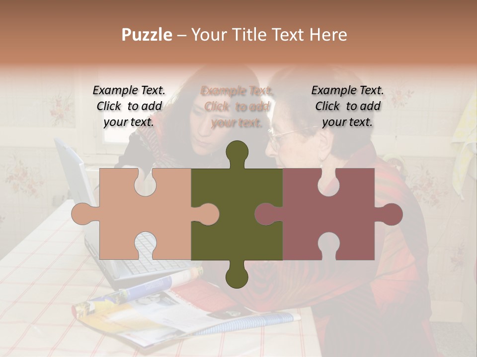 Indoors Employee Grandmother PowerPoint Template