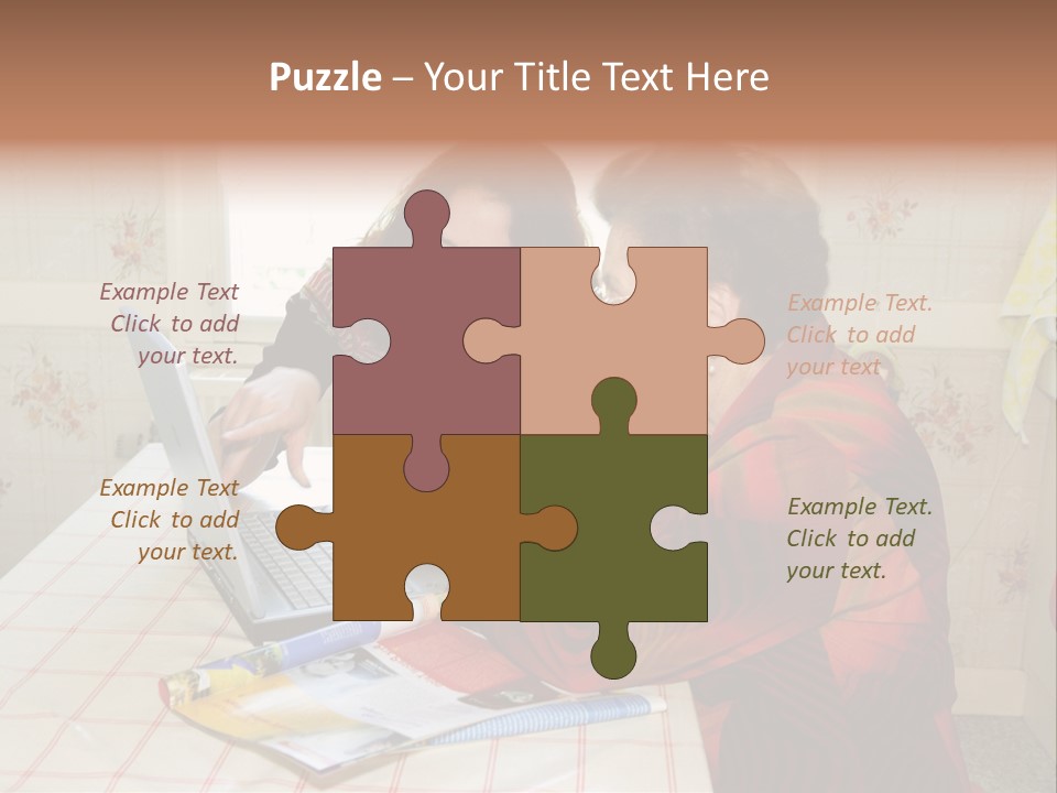 Indoors Employee Grandmother PowerPoint Template