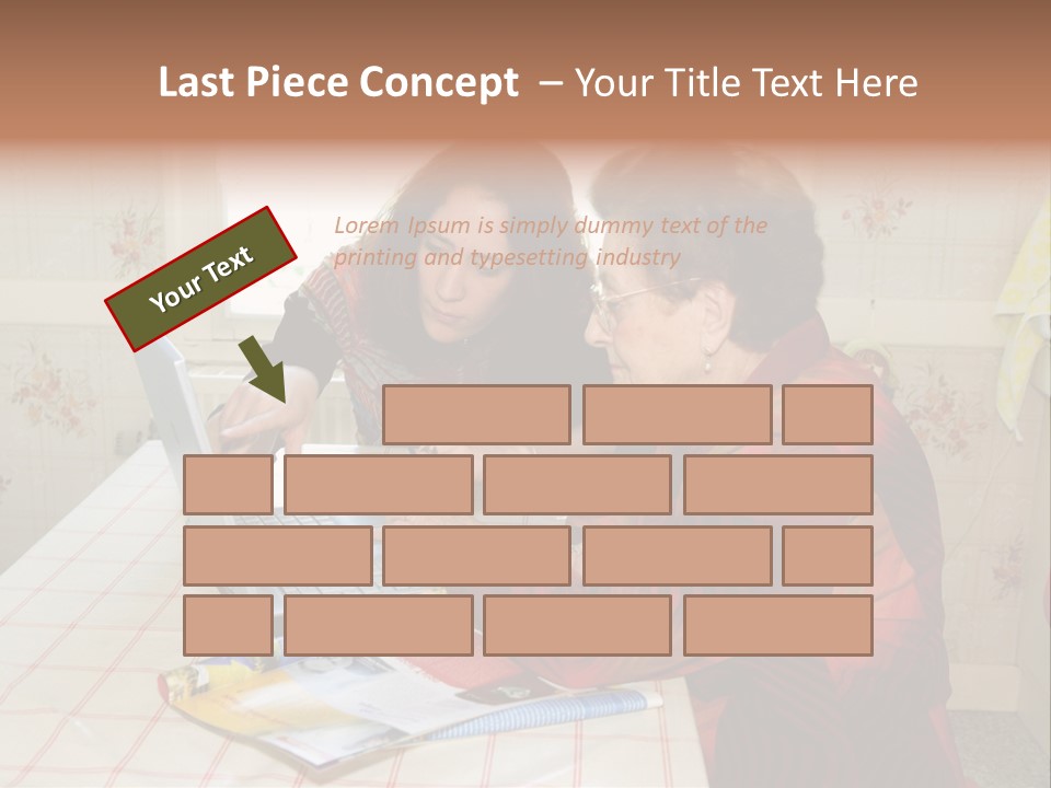 Indoors Employee Grandmother PowerPoint Template