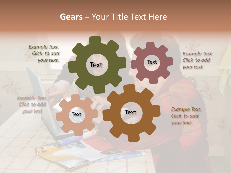 Indoors Employee Grandmother PowerPoint Template