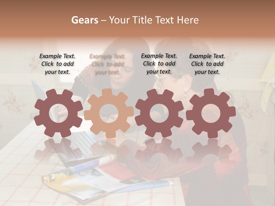 Indoors Employee Grandmother PowerPoint Template