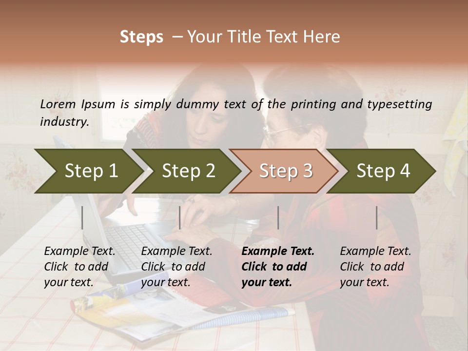 Indoors Employee Grandmother PowerPoint Template