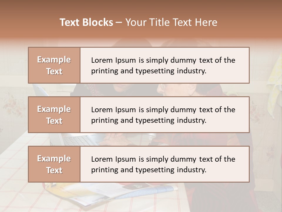 Indoors Employee Grandmother PowerPoint Template