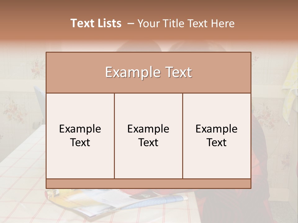 Indoors Employee Grandmother PowerPoint Template
