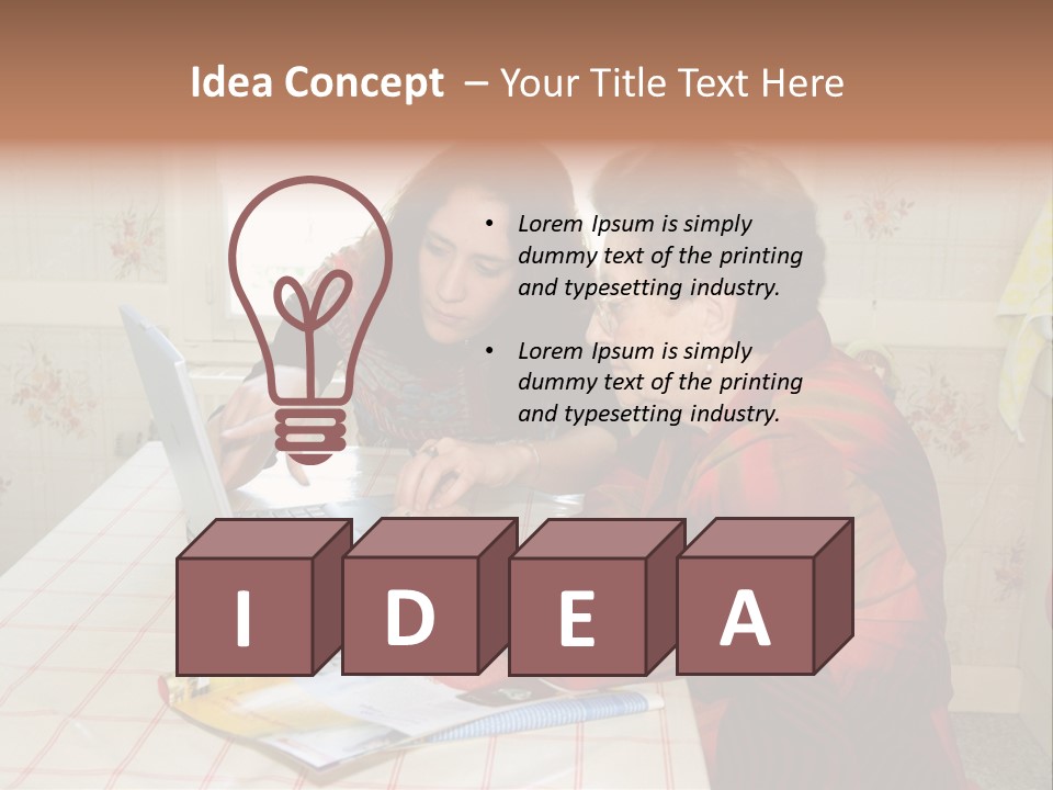 Indoors Employee Grandmother PowerPoint Template