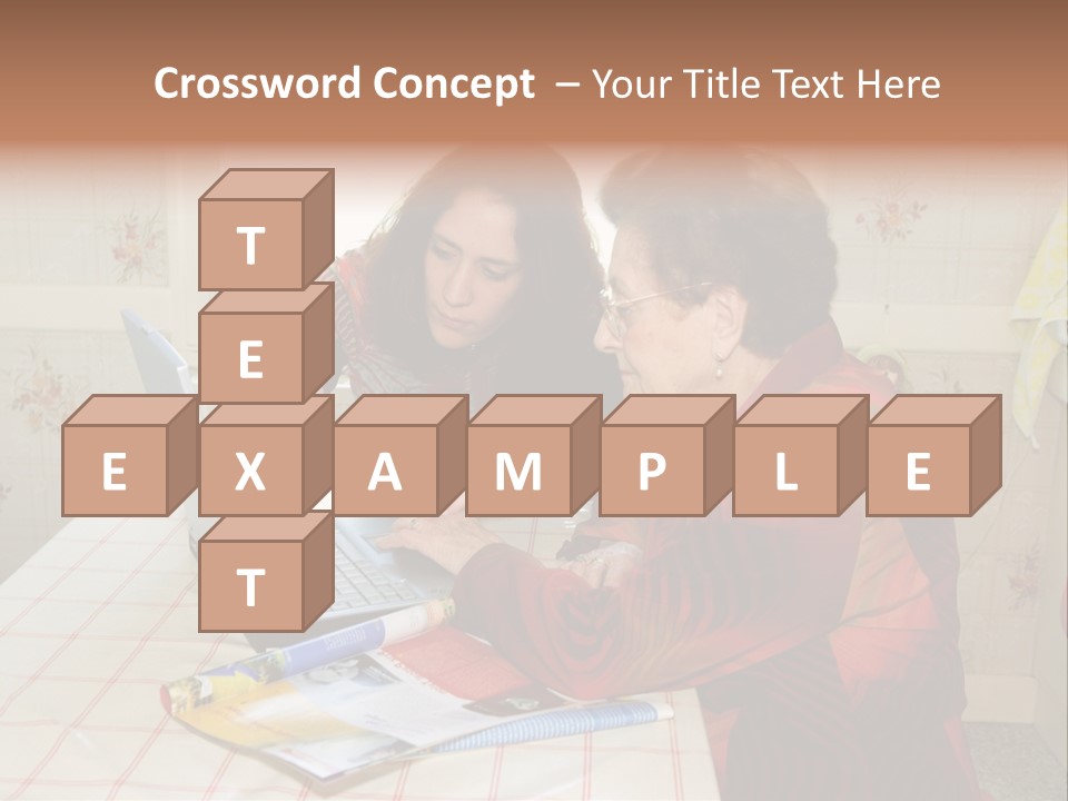 Indoors Employee Grandmother PowerPoint Template