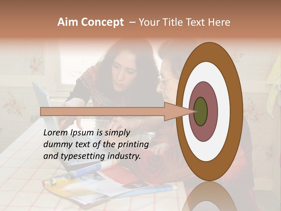 Indoors Employee Grandmother PowerPoint Template