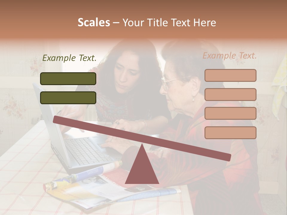 Indoors Employee Grandmother PowerPoint Template