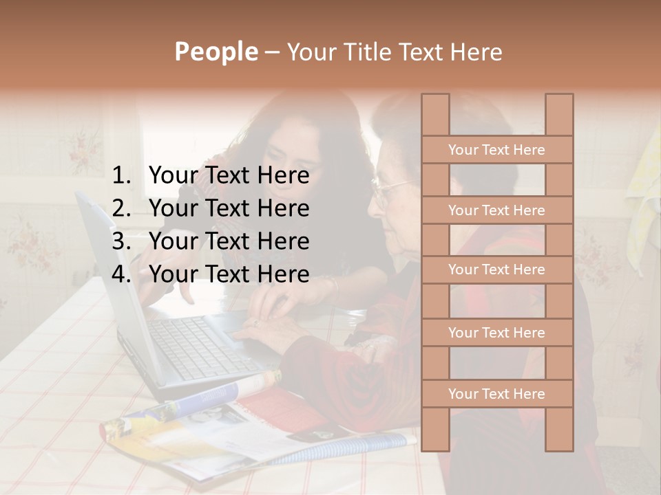 Indoors Employee Grandmother PowerPoint Template