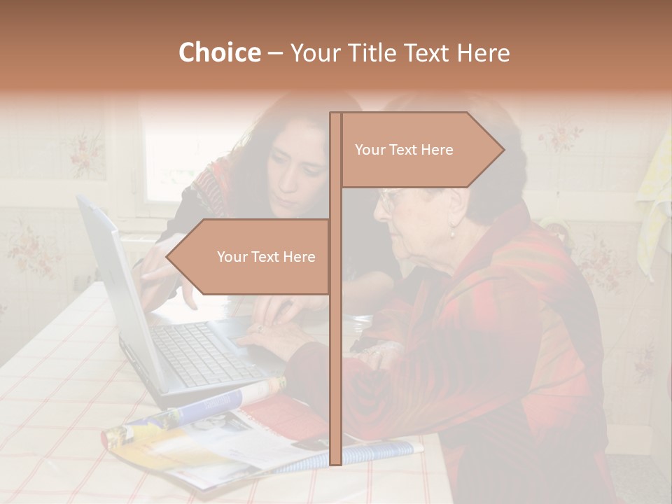 Indoors Employee Grandmother PowerPoint Template