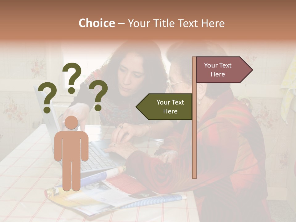 Indoors Employee Grandmother PowerPoint Template