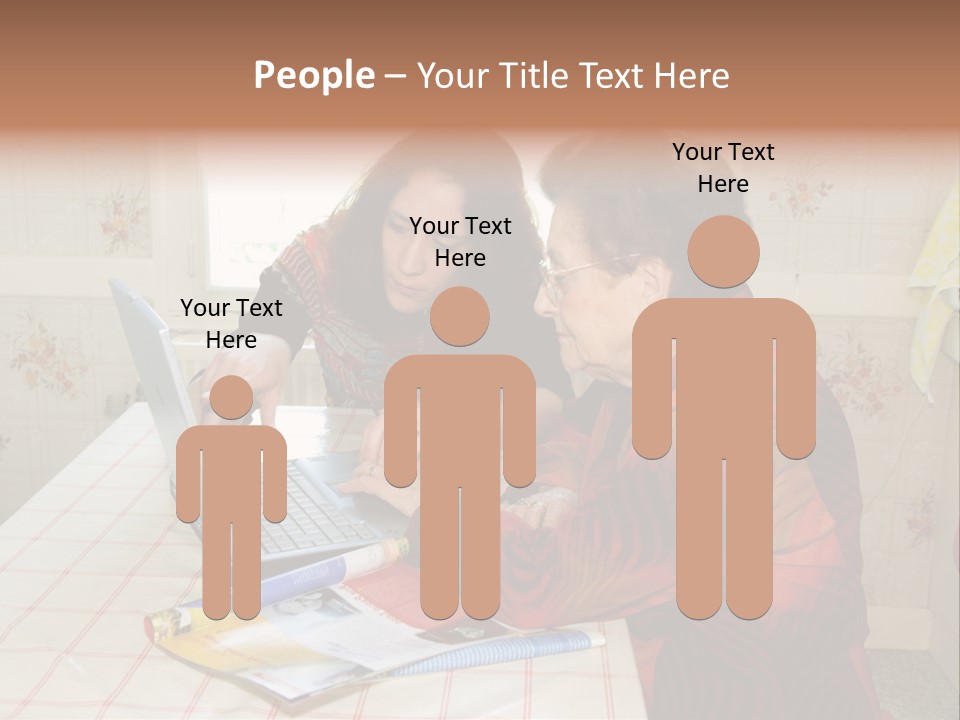 Indoors Employee Grandmother PowerPoint Template