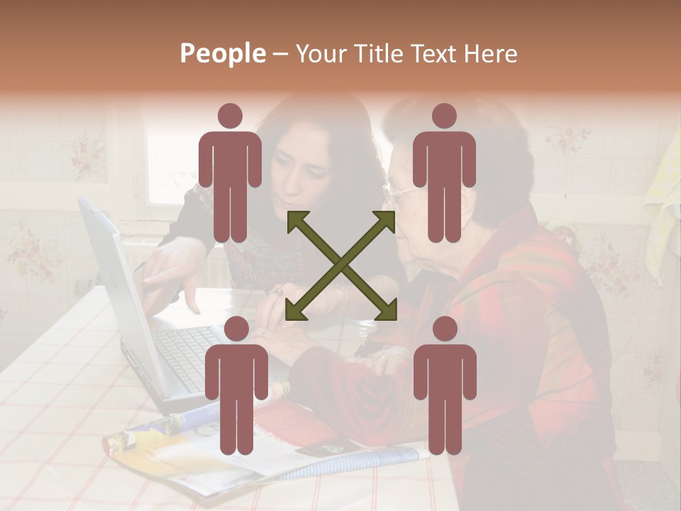 Indoors Employee Grandmother PowerPoint Template