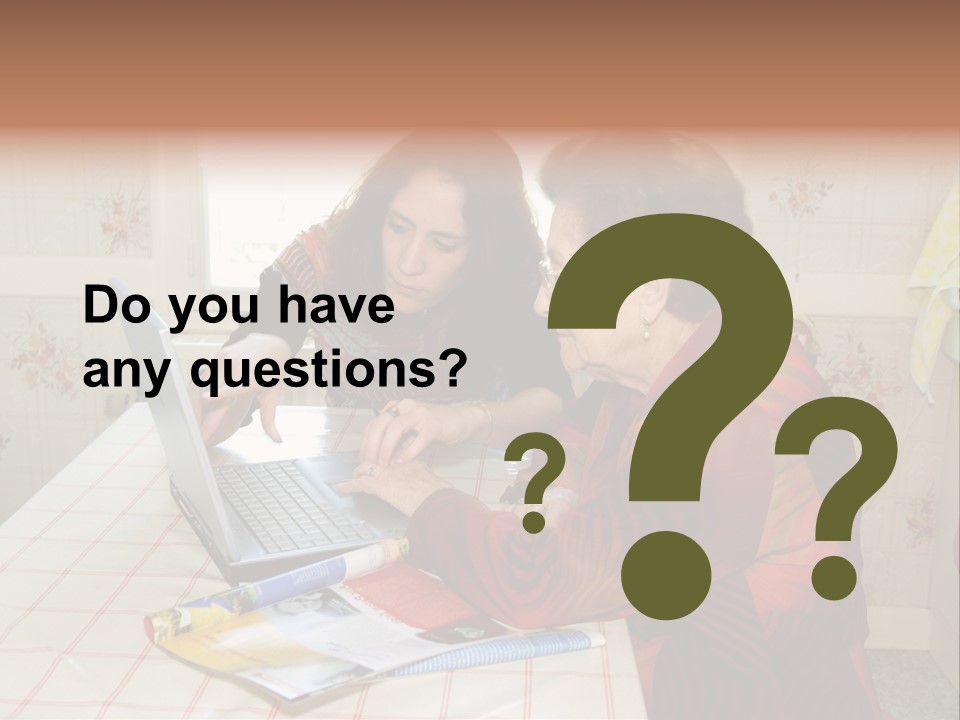 Indoors Employee Grandmother PowerPoint Template