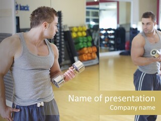 Bodybuilding Muscle Attractive PowerPoint Template