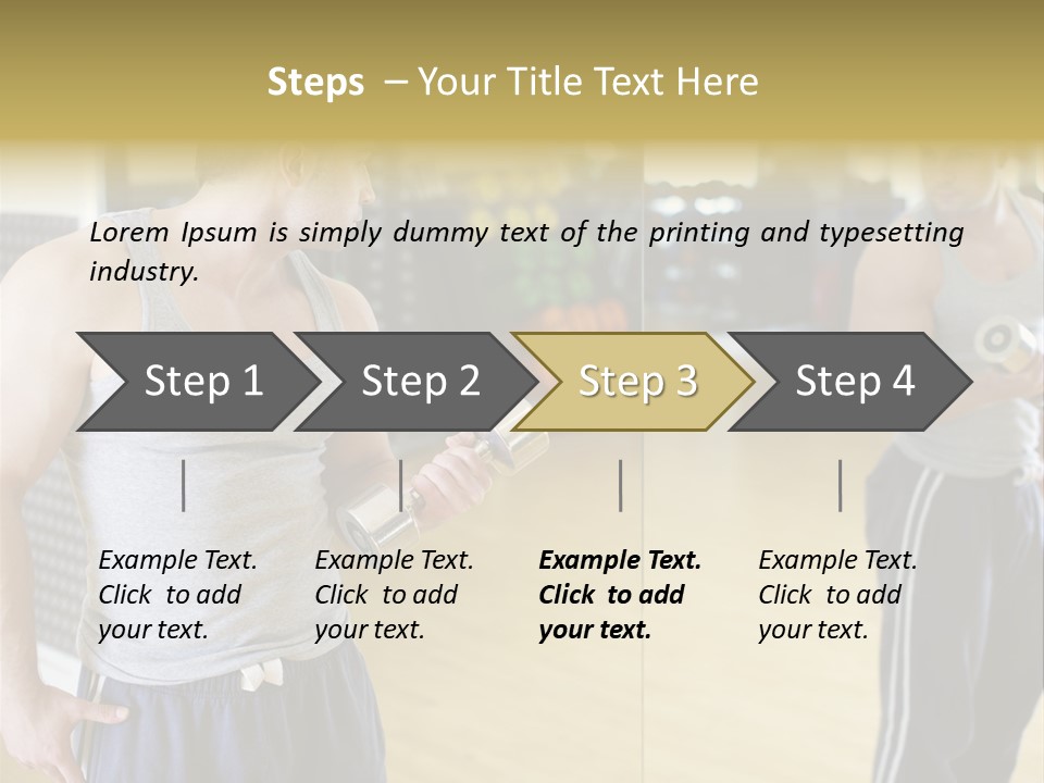 Bodybuilding Muscle Attractive PowerPoint Template