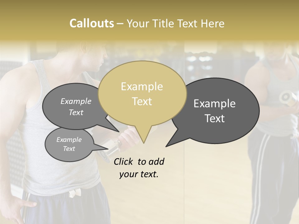 Bodybuilding Muscle Attractive PowerPoint Template