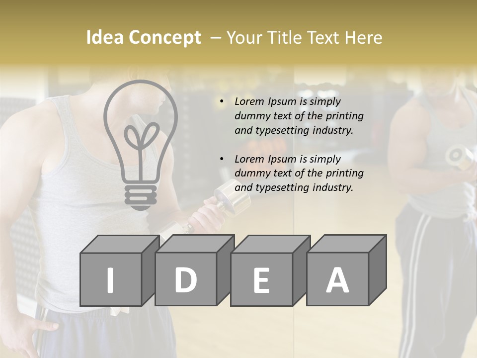 Bodybuilding Muscle Attractive PowerPoint Template