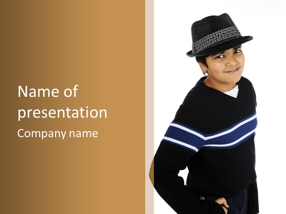 Tween Black Male PowerPoint Template