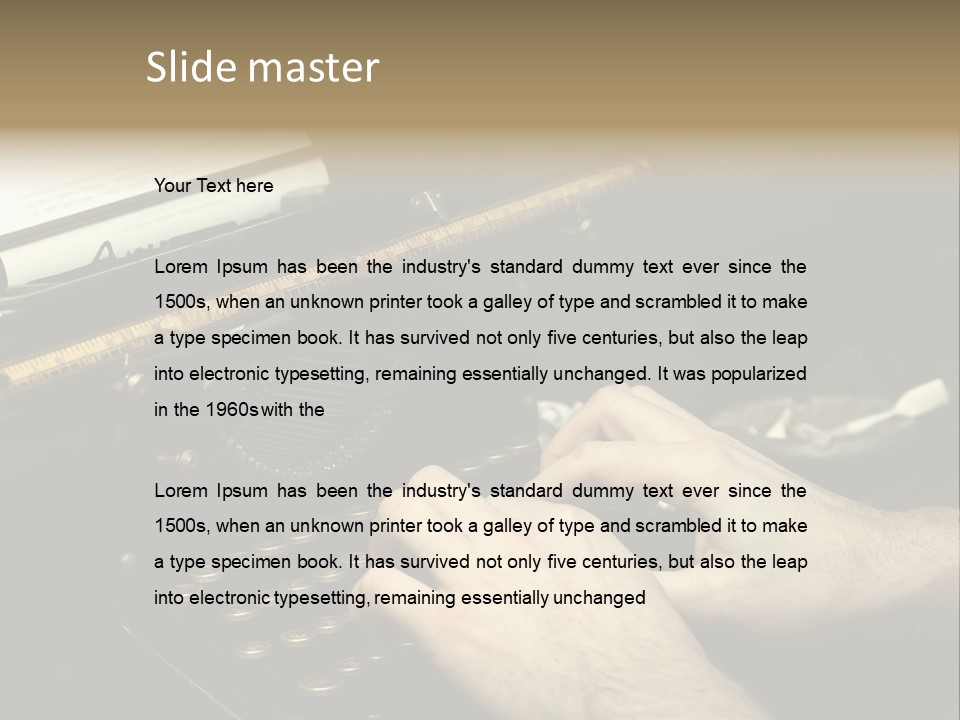 Busy Aged Work PowerPoint Template