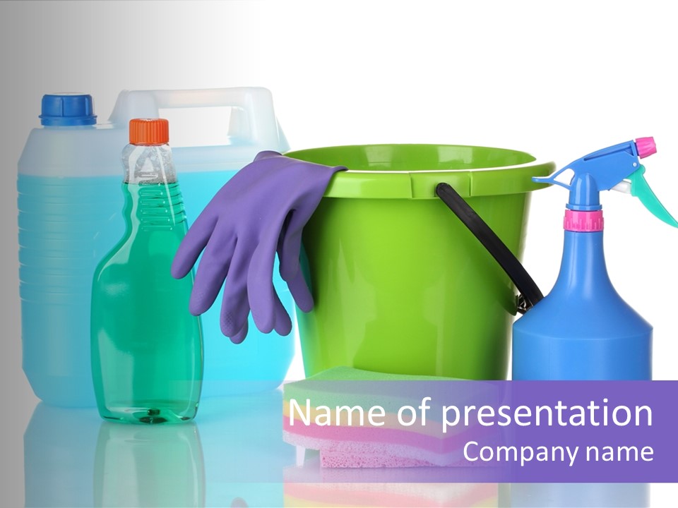 Laundry Cleanse Objects PowerPoint Template