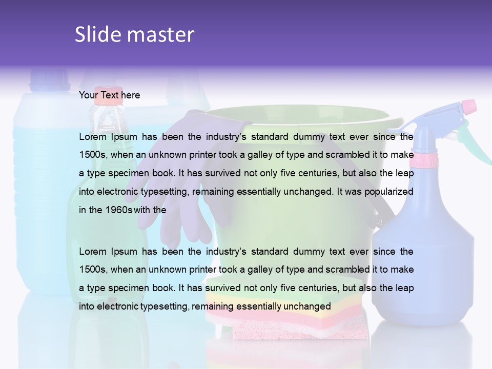 Laundry Cleanse Objects PowerPoint Template