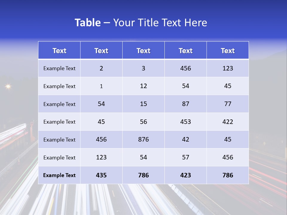 Auto Background Street PowerPoint Template
