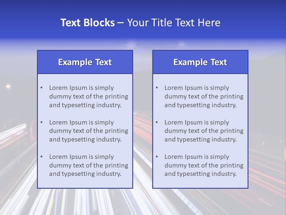 Auto Background Street PowerPoint Template