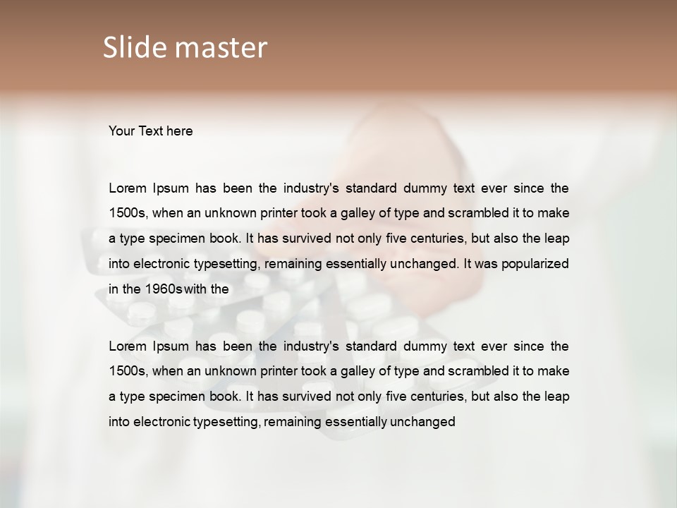 Narcotic Care Tablets PowerPoint Template