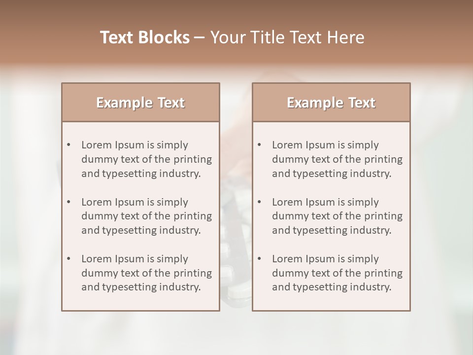 Narcotic Care Tablets PowerPoint Template