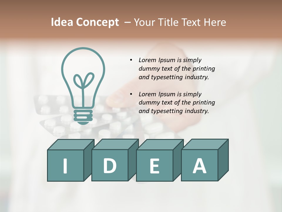 Narcotic Care Tablets PowerPoint Template