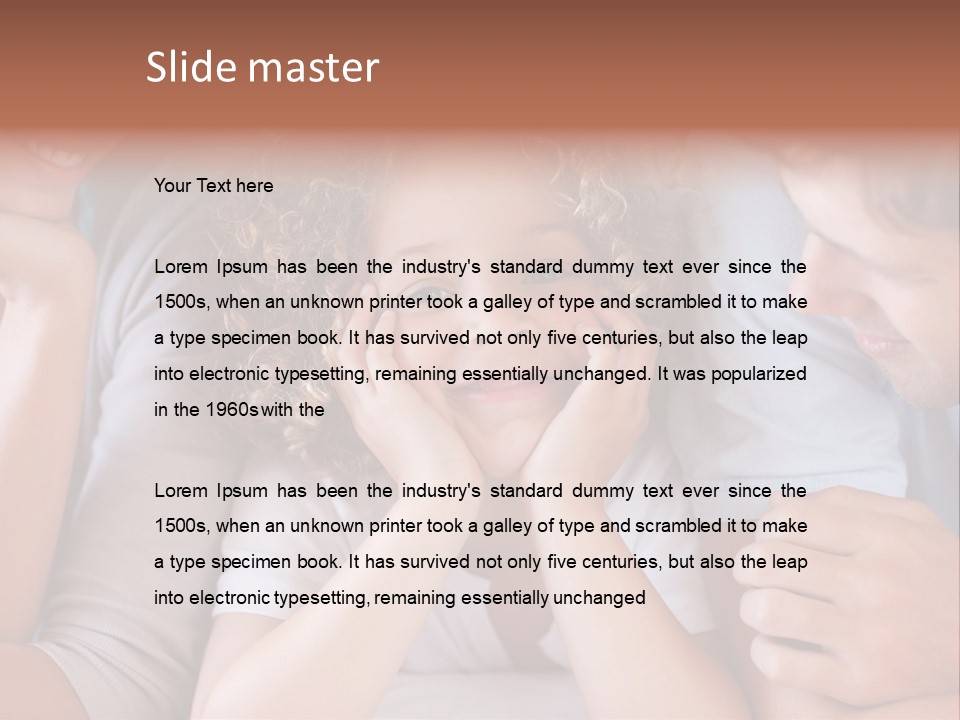 Playful Mixedrace Mother PowerPoint Template