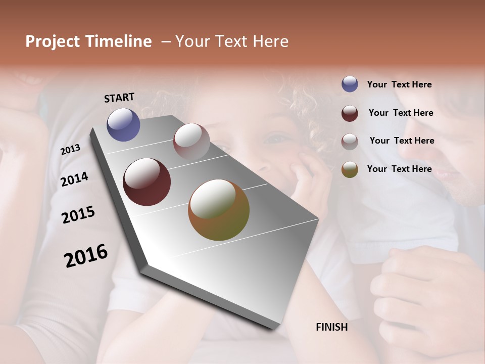 Playful Mixedrace Mother PowerPoint Template
