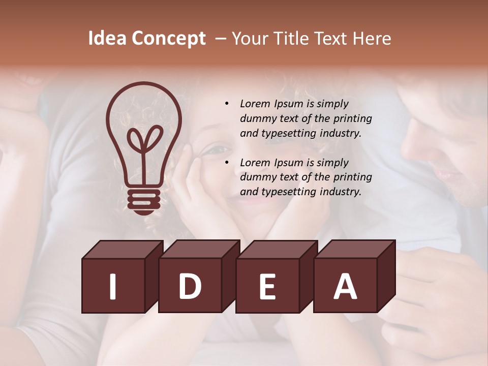 Playful Mixedrace Mother PowerPoint Template