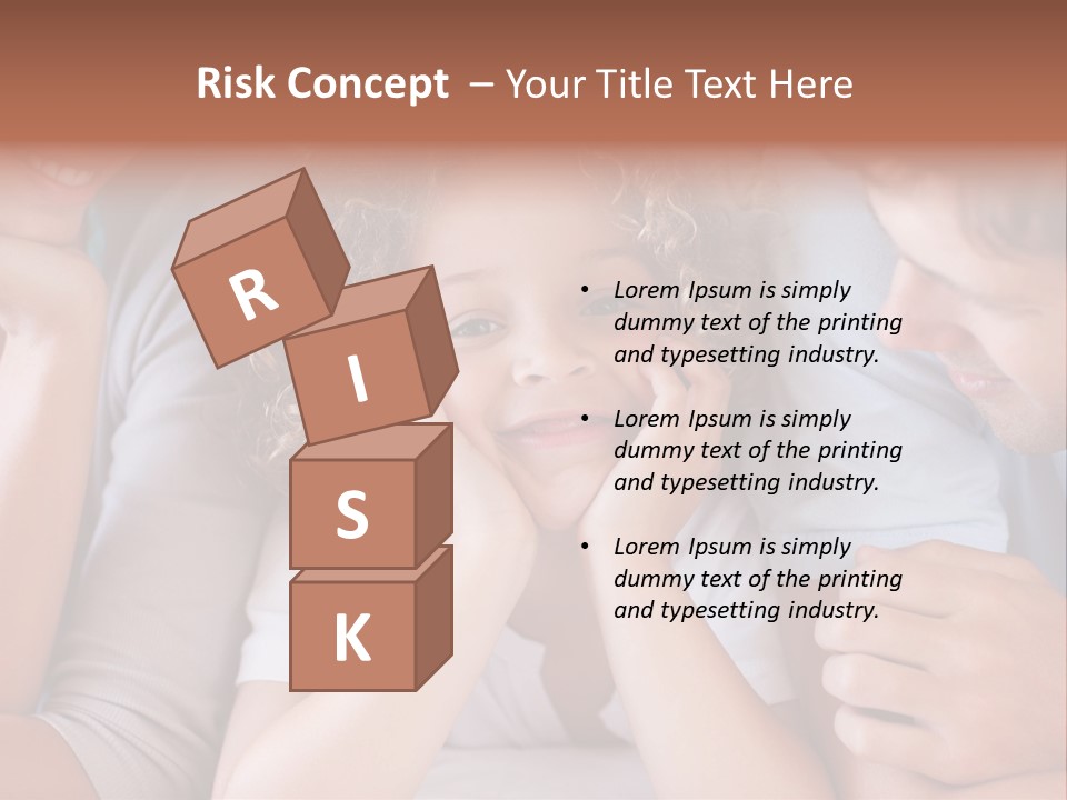 Playful Mixedrace Mother PowerPoint Template