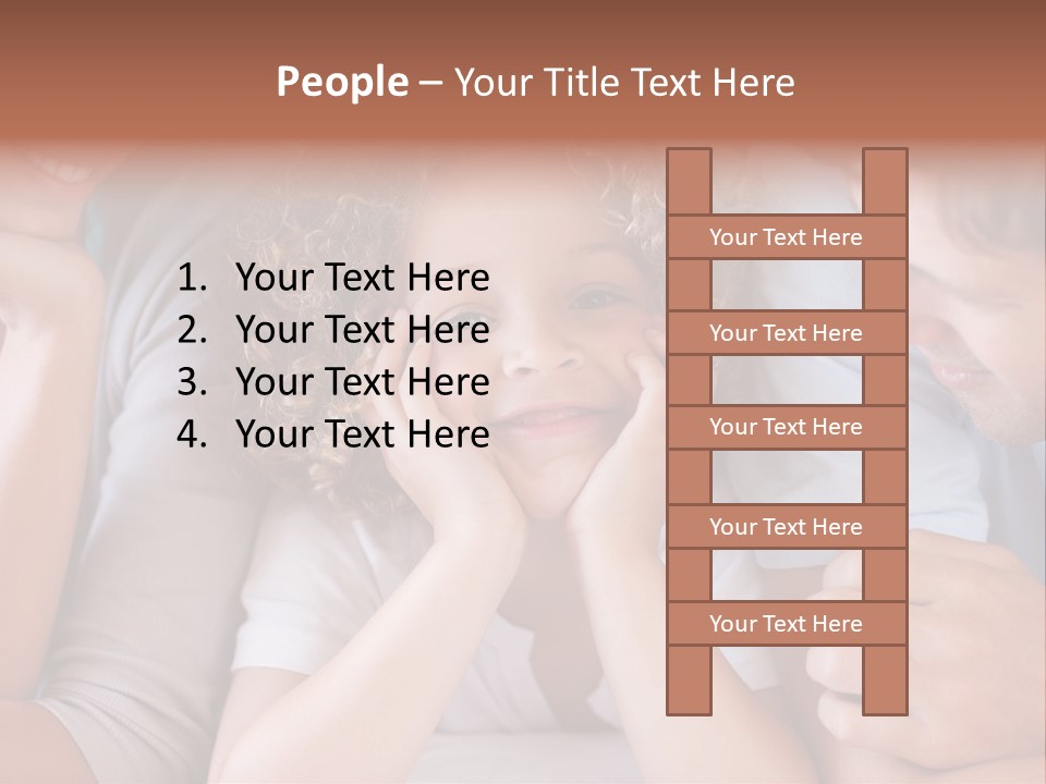 Playful Mixedrace Mother PowerPoint Template