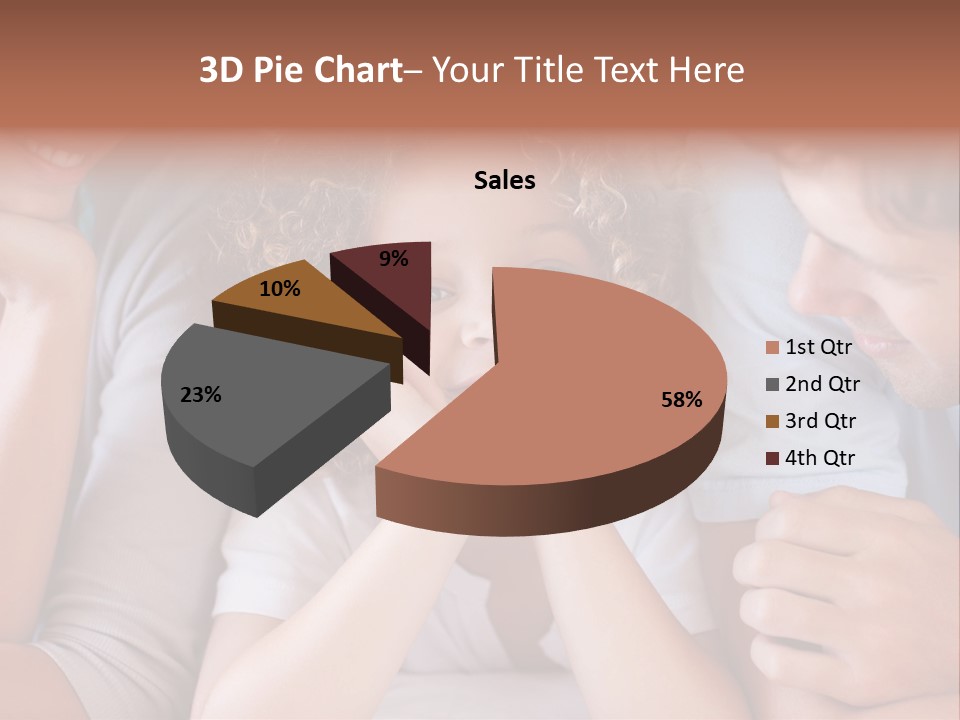 Playful Mixedrace Mother PowerPoint Template