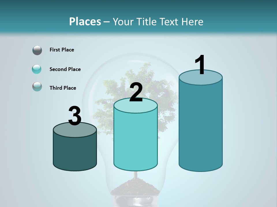 A Light Bulb With A Tree Inside Of It PowerPoint Template