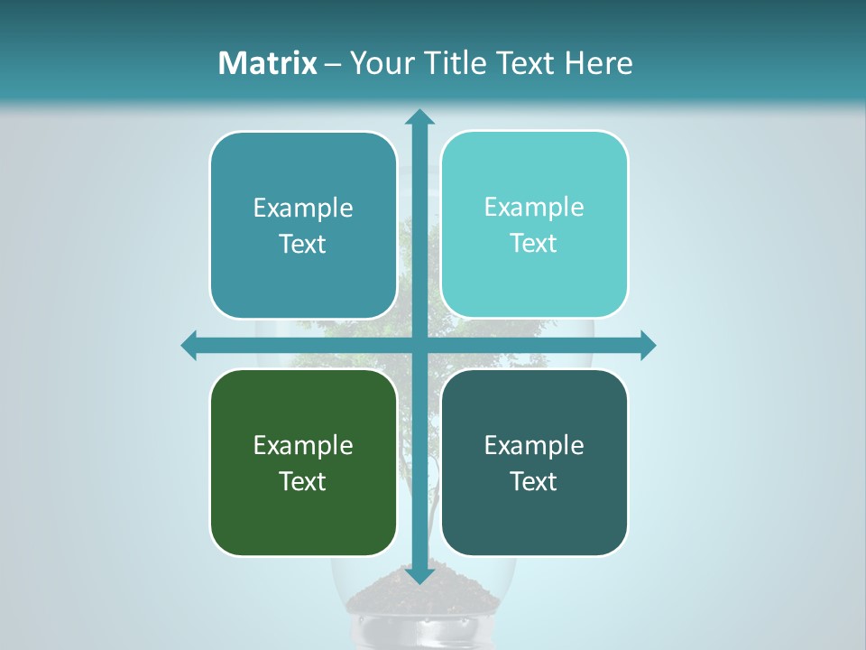 A Light Bulb With A Tree Inside Of It PowerPoint Template