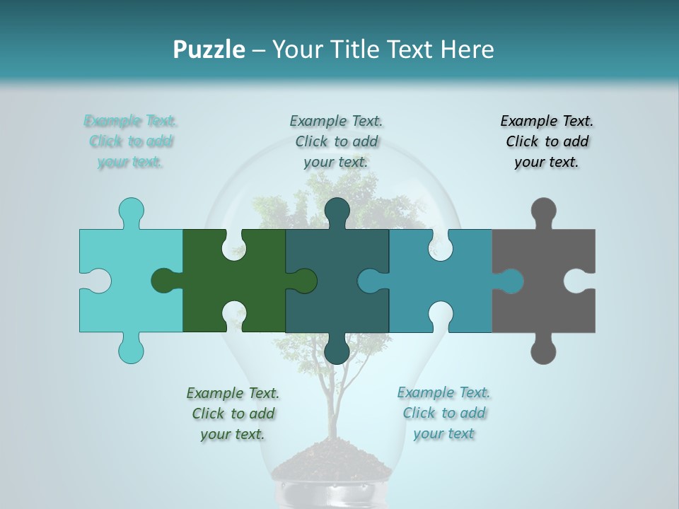 A Light Bulb With A Tree Inside Of It PowerPoint Template