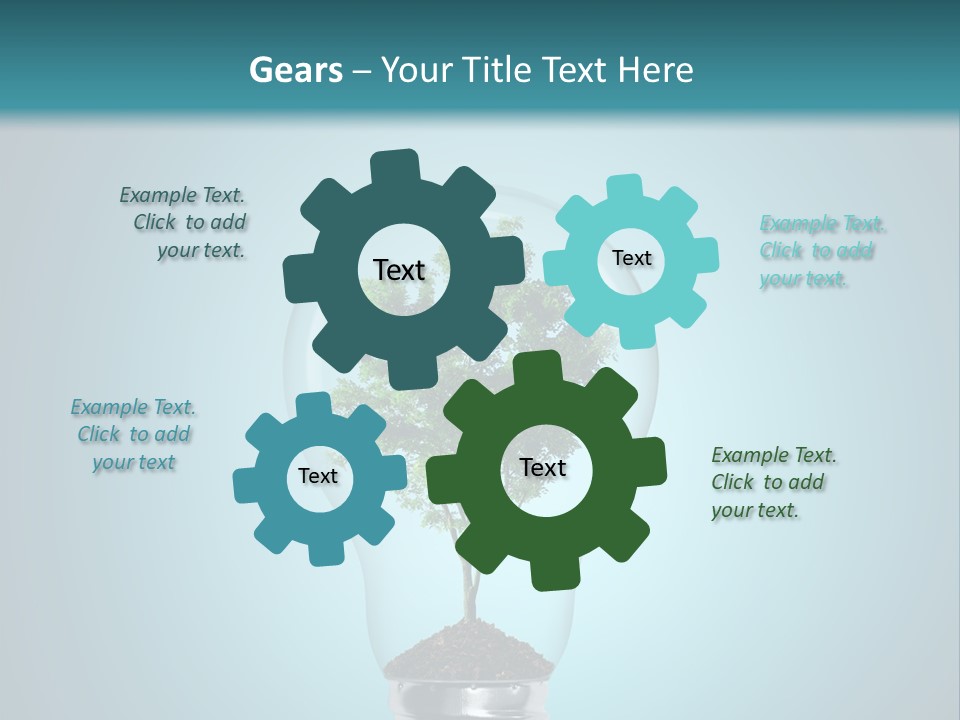 A Light Bulb With A Tree Inside Of It PowerPoint Template