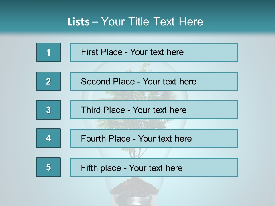 A Light Bulb With A Tree Inside Of It PowerPoint Template